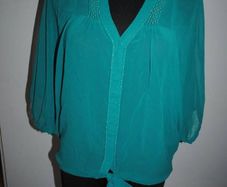 Warehouse green oversize style blouse size UK10 EU38 Postage included