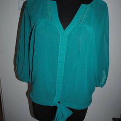 Warehouse green oversize style blouse size UK10 EU38 Postage included