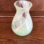 Small Green Swirl Art Glass 4.5 inch vase Image 2