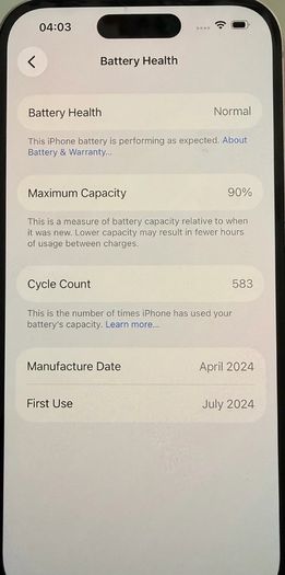 iPhone 15 ( Pink ) 128 GB/ battery 90%