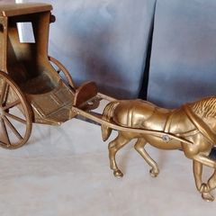 Abrass horse and carriage