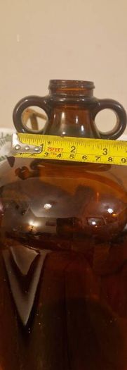 A Large Antique Scottish Amber Glass Demijohn 1920s UGB
