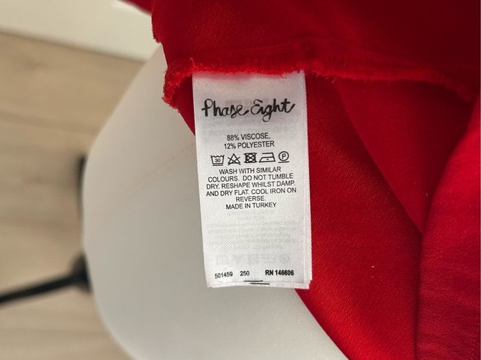 Bundle of 2 labels: Karen Millen denim jacket PLUS Phase Eight red top