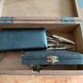 Antique set of architectural drawing instruments in original boxes plus extras in a lovely walnut wooden box Image 7