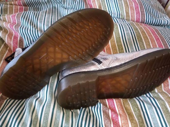 Dr Martens Silver 2976 Junior Leather Chelsea Boots , Size Eu 33, Uk 1