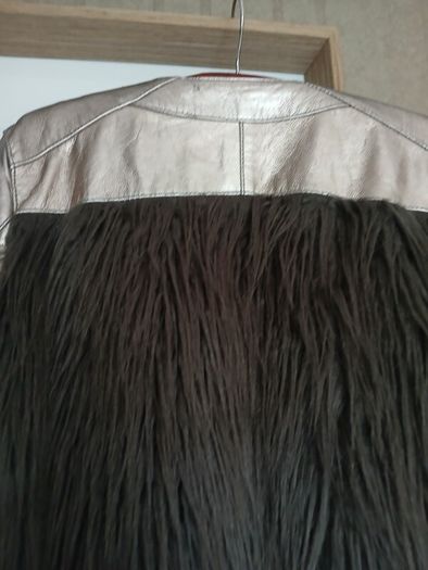 Urbancode London coat Genuine leather& faux fur New with tags