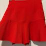 Zara Red Tie-Front Ruffle Skort. Bow tie at the waist. Size M- UK 10, New Image 3