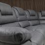 Big Offer! Axel Corner Grey Technology Fabric Manual Recliner Sofa Image 8