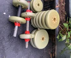 Set of York plastic weights