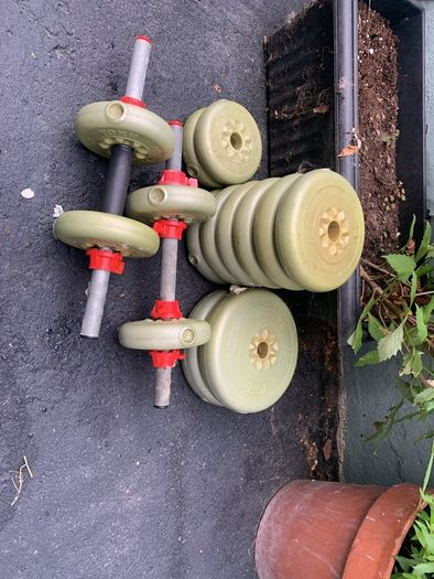 Set of York plastic weights