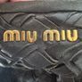 Vintage Nappa Leather black woven Miu Miu large hobo bag Image 2
