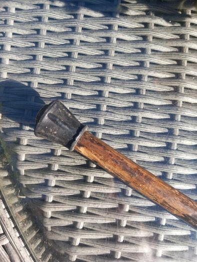Stamped silver tipped walking stick, D18