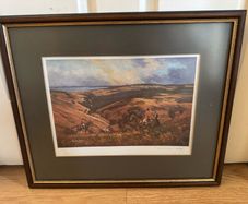 Donald Ayres Limited Edition Signed Print. Equestrian Fox Hunting Scene (27/350)