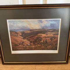 Donald Ayres Limited Edition Signed Print. Equestrian Fox Hunting Scene (27/350)