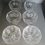 6x Crystal Stem Footed Dessert Dishes Ice Cream Bowls Image 2