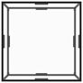 Tea Table Black with Tempered Glass 90x90x50 cm Image 4