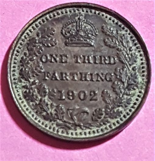 1902 One Third Farthing Edward Vll  Issued For Malta
