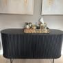 Black Sideboard -  Black Oak Tambour Image 5