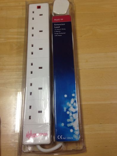 Extension Lead 6 Socket with neon Indicator
