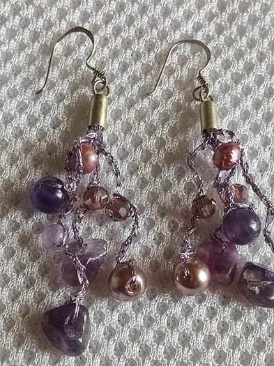 Sterling silver amethyst earrings