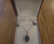 ear rings and necklaces sterling silver halll marked
