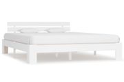 Bed Frame White Solid Pine Wood 180x200 cm 6FT Super King