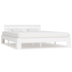 Bed Frame White Solid Pine Wood 180x200 cm 6FT Super King