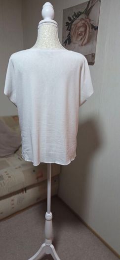 Mango Basics Pastel Floral V Neck Top Size S