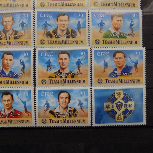 Ireland 2000.Hurling Team of the Millenium.Inc Jack Lynch and Christy Ring.Full set of 15 Players.MNH.
