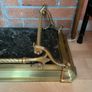 Vintage Brass Fireplace Fender Image 3
