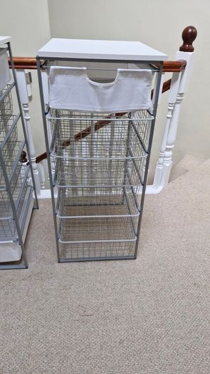 TWO IKEA Metal 6 drawer basket units
