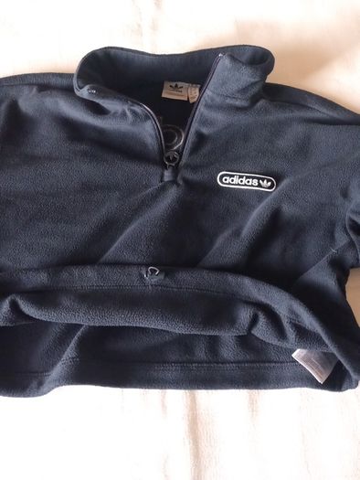 Adidas Cropped Half zip Navy size 8