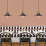 Vintage Industrial Style Ceiling Pendant Lights,Set of 3 Black Metal Pendant Lights,Hanging Light Fixture for Kitchen Island,Farmhouse,Living Room,Bedroom Image 6