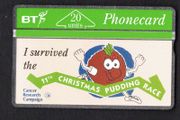 1991 Great Britain 20 unit British Telecom 11th Christmas Pudding Race Phonecard (Landis &amp; Gyr).