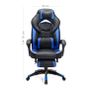 Black-Blue Gaming Chair gaming chair, office chair with footrest, desk chair, ergonomic design, adjustable headrest, lumbar support, up to 150 kg loadable, black-blue Image 4