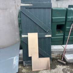 Wooden shed door