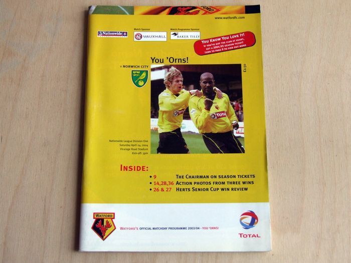 Watford Football Club programmes