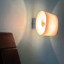 Opaque white oval wall lights x 2 Image 5