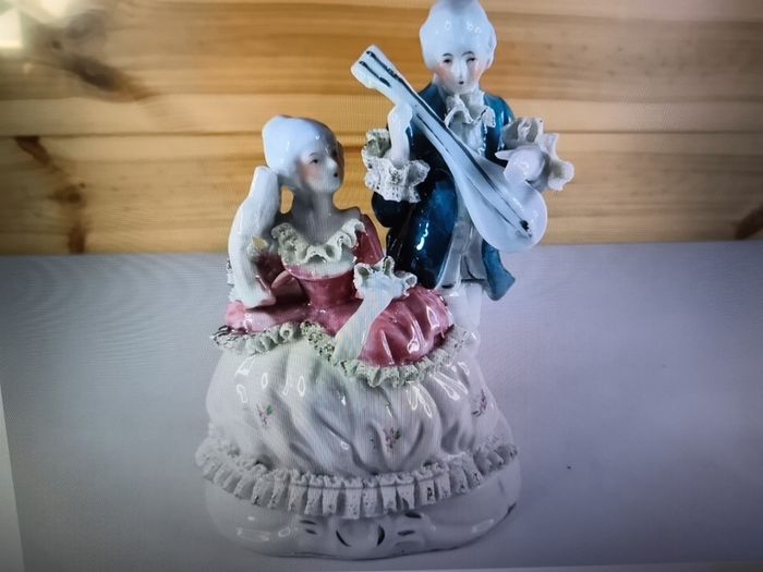 Antique Porcelain Figurine Victorian Man And Woman