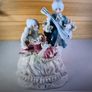 Antique Porcelain Figurine Victorian Man And Woman Image 5