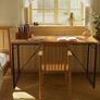 Computer Desk 100cm, Home Office desk, Study Writing Small Desks, Gaming Deske for Home Workstations, Industrial Design Black Desk Metal Frame, Rustic Brown Image 6