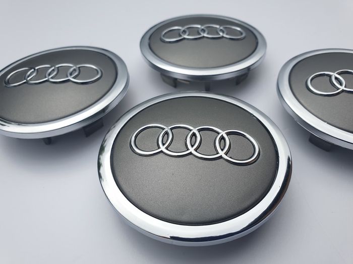 4x Audi 68mm 69mm 3D Silver Chrome alloy wheel centre caps cap 4B0601170 Hub Cover