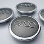 4x Audi 68mm 69mm 3D Silver Chrome alloy wheel centre caps cap 4B0601170 Hub Cover Image 9