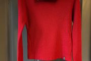 PULL&amp;BEAR deep red knitted jumper size 8
