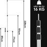 Set of 2 Aluminium Standing Rods Including Bag Between 89 cm to 228 cm - Telescopic Pole for Tents, Taps or Awning - Ultra Light Tarp Rod - Pole for Awning Attachment - Tent Pole Image 2