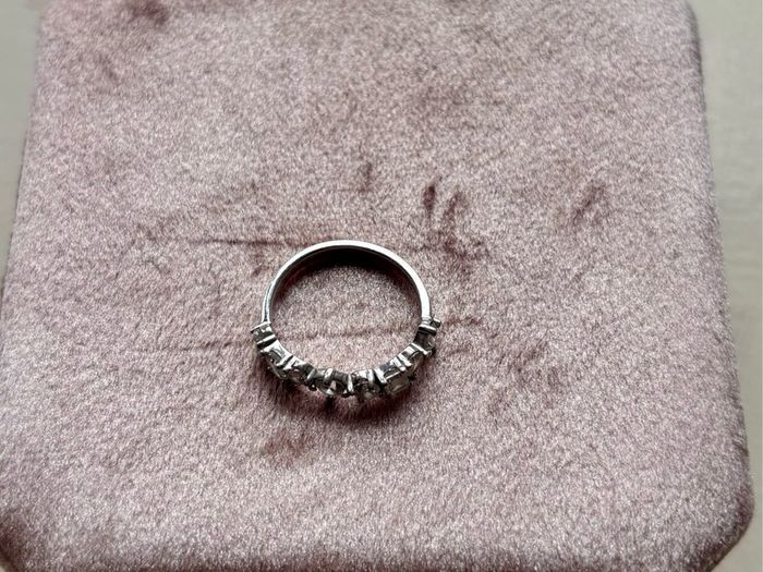 Lab Diamond 925 Silver Multi Shape Half Eternity Band Ring