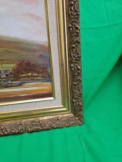 Beautiful Vintage Oil Painting "Carlingford Lough" (1991) by Dublin Artist L. Rothwell  Framed