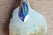 18 ct Citrine Crystal on 925 Silver pinch-bail
