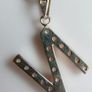 Vintage 925 Sterling Silver Necklace With N Pendant length 16" - 12,5g Image 4