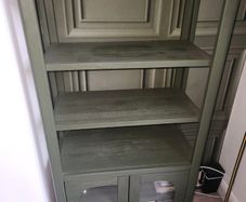 green bookcase